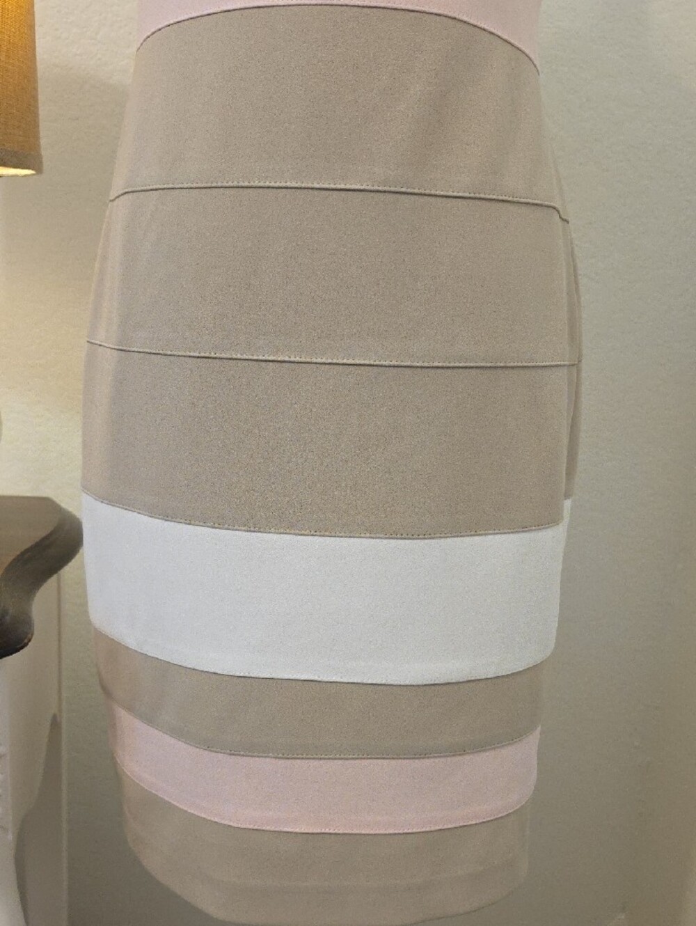 Marc New York Beige, White and Light Pink Colorblock Sheath Dress - Picture 3 of 6